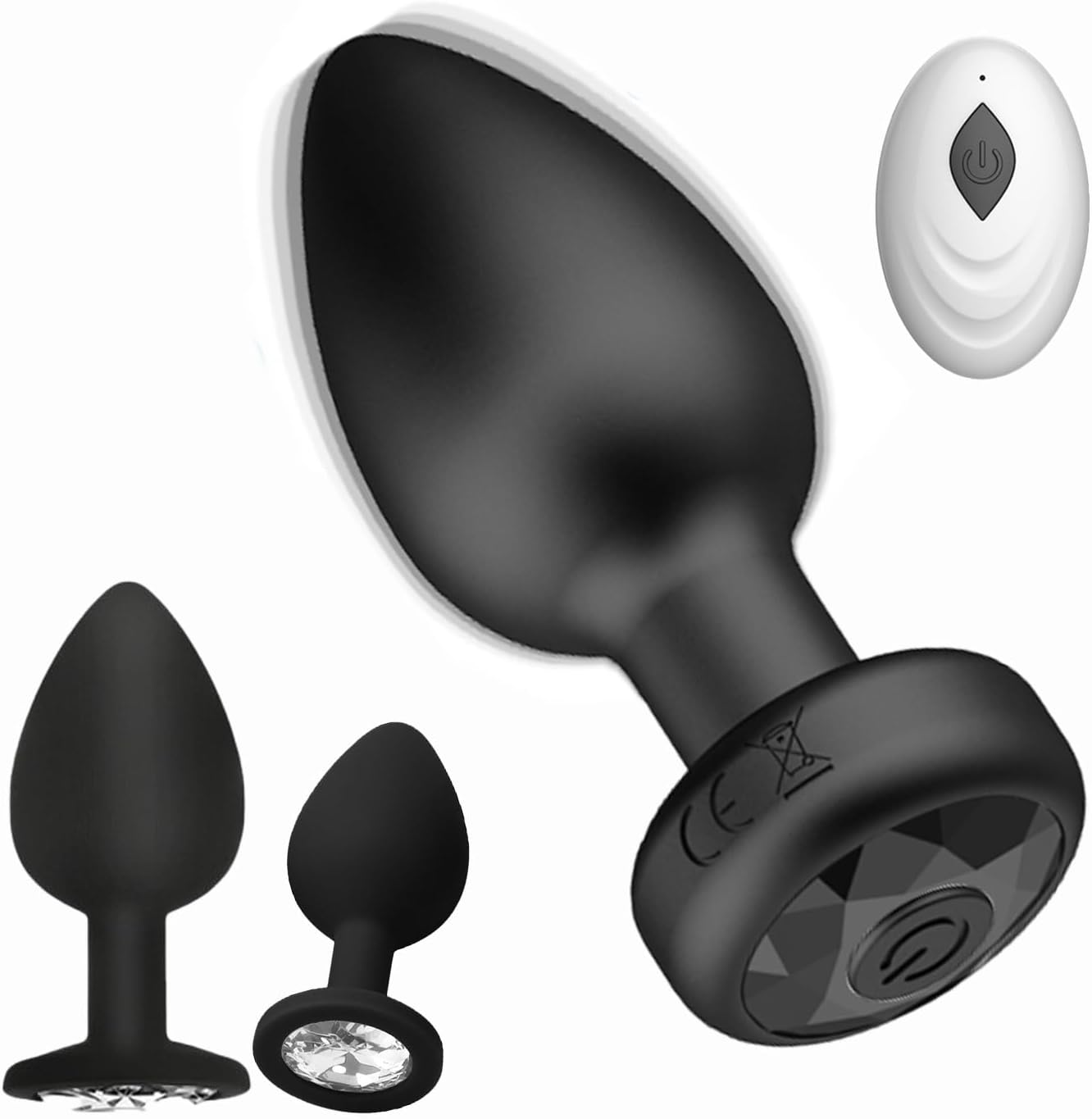 Anal Plug Sex Toys Vibrator- 3PCS Silicone Anal Toys Butt Plug Training Kit with Remote Control 10 Frequency Vibration, Vibrating Anal Plug and Prostate Massager, Adult Sex Toys and Games