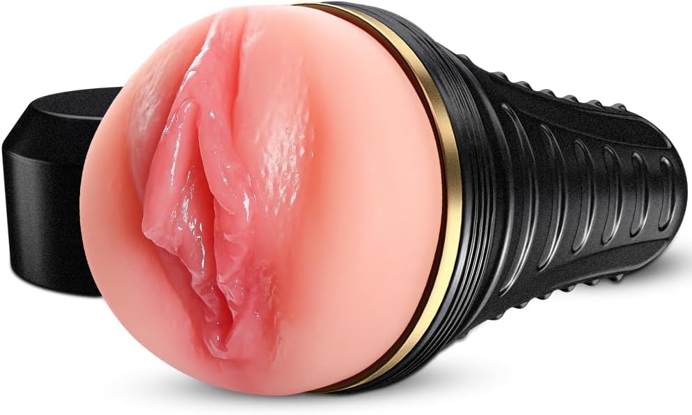 Male Masturbator,Kingdemer Realistic Pocket Pussy Vagina Textured with 7.5in Depth Lifelike Soft and Fleshy Texture,Penis Training Masturbators Sex Toy for Men