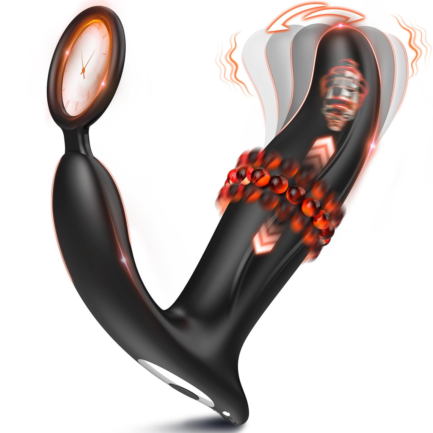 BEISAR Prostate Massager Anal Vibrator Thrusting Vibrating 7 Modes with Cock Ring Anal Plug Anal Sex Toys P Spot Massager Male Sex Toys for Men Enema Products Dildos Women Couples Remote Control
