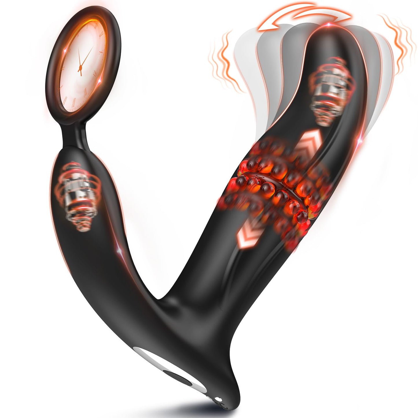 BEISAR Prostate Massager Anal Vibrator Thrusting Vibrating 7 Modes with Cock Ring Anal Plug Anal Sex Toys P Spot Massager Male Sex Toys for Men Enema Products Dildos Women Couples Remote Control