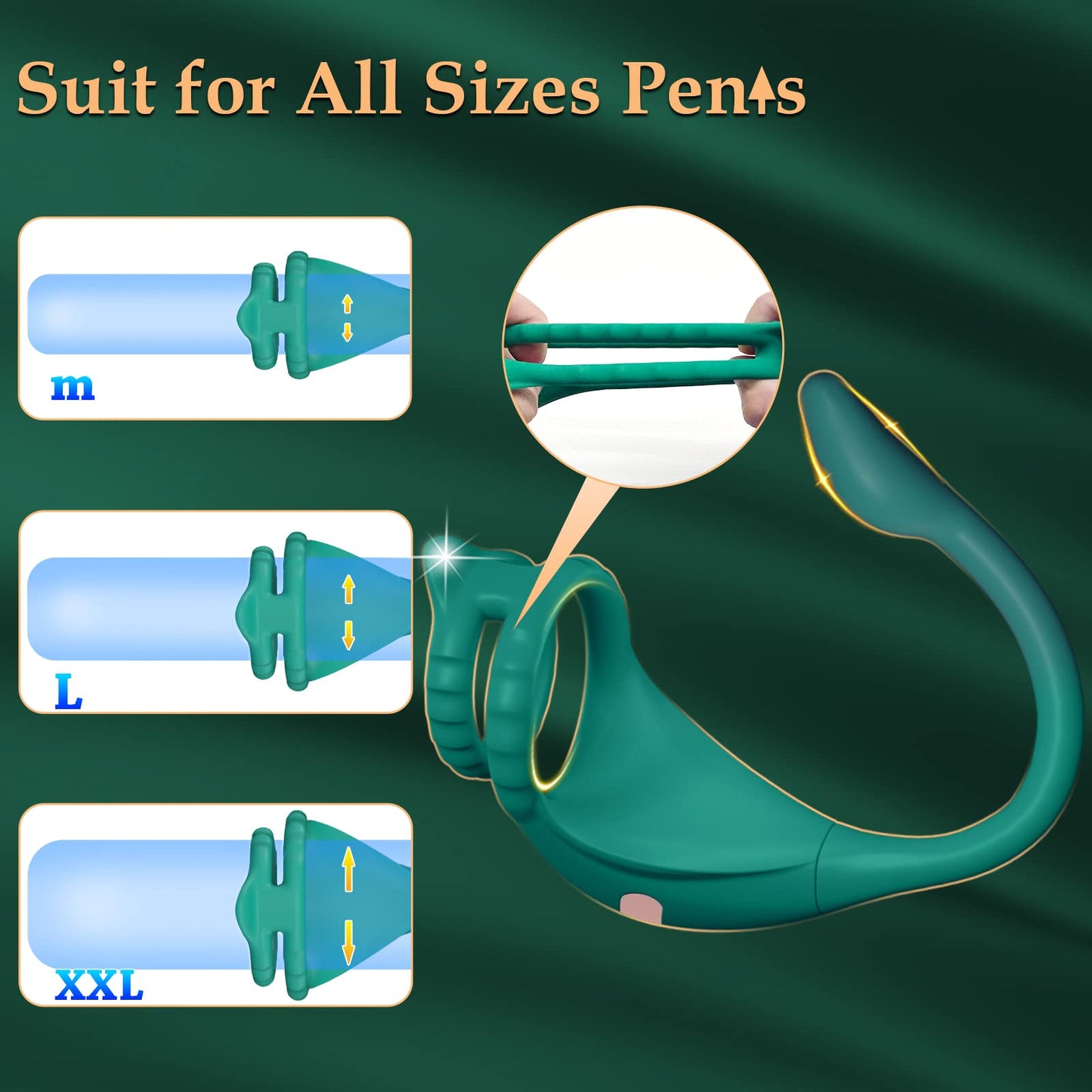 Vibrating Cock Ring Taint Stimulator with Mini Bullet, Remote Control Anal Butt Plug Prostate Massager Penis Ring Male Vibrators for Men Pleasure Sex Toys For Adult Couples