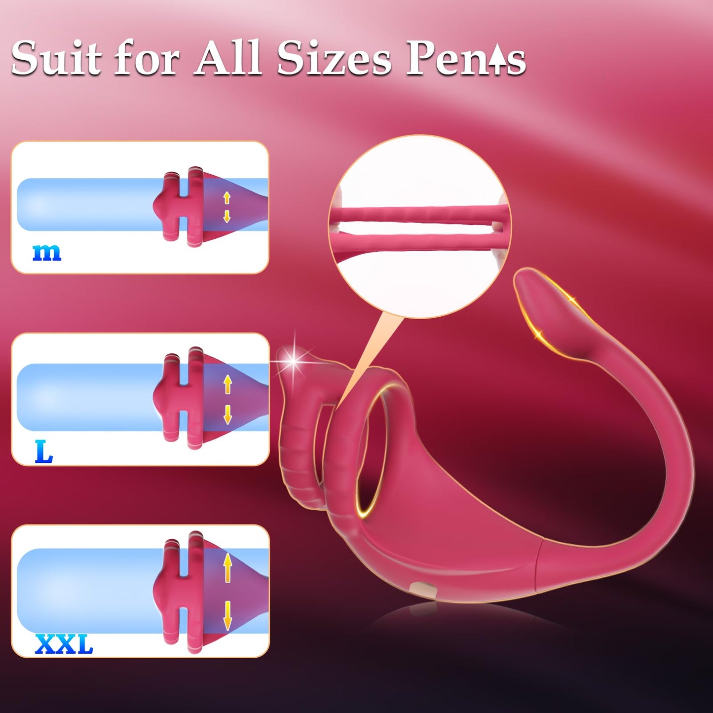 Vibrating Cock Ring Taint Stimulator with Mini Bullet, Remote Control Anal Butt Plug Prostate Massager Penis Ring Male Vibrators for Men Pleasure Sex Toys For Adult Couples