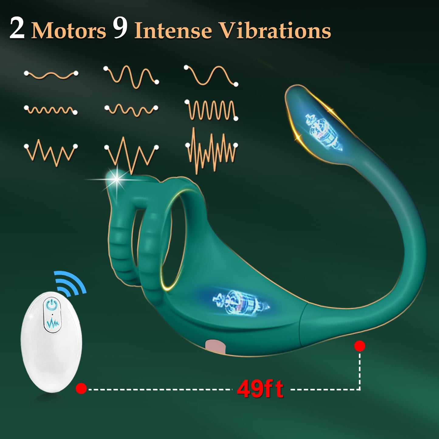 Vibrating Cock Ring Taint Stimulator with Mini Bullet, Remote Control Anal Butt Plug Prostate Massager Penis Ring Male Vibrators for Men Pleasure Sex Toys For Adult Couples