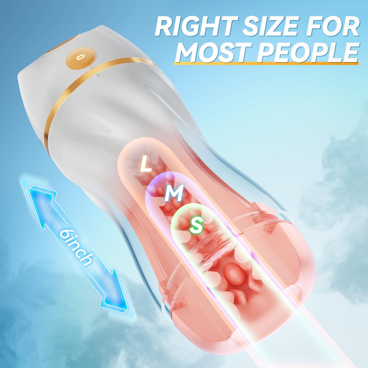 EINSEO Automatic Sucking Male Masturbators - Upgraded 7 Vibration & Suction Hands Free Pocket Pussy Male Stroker with 3D Realistic Textured, Blowjob Toy Mens Adult Male Sex Toys for Men (Black)