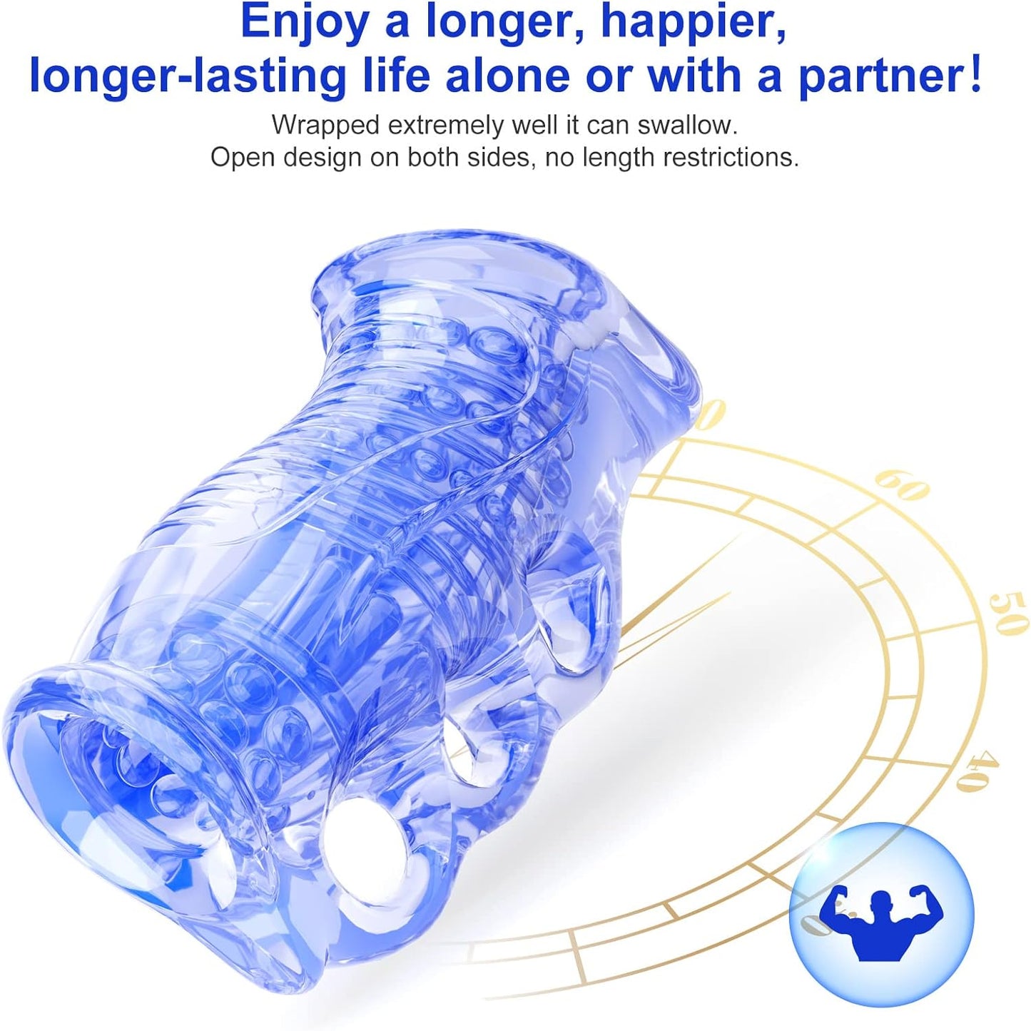 Male Masturbator Sex Adult Toys Pocket Pussy Stroker, Anal Doll Ass for Men Masturbation Oral Handjob Glans Training Tool Penis Trainer Massager Open-Ended Sleeve Blowjob Toy