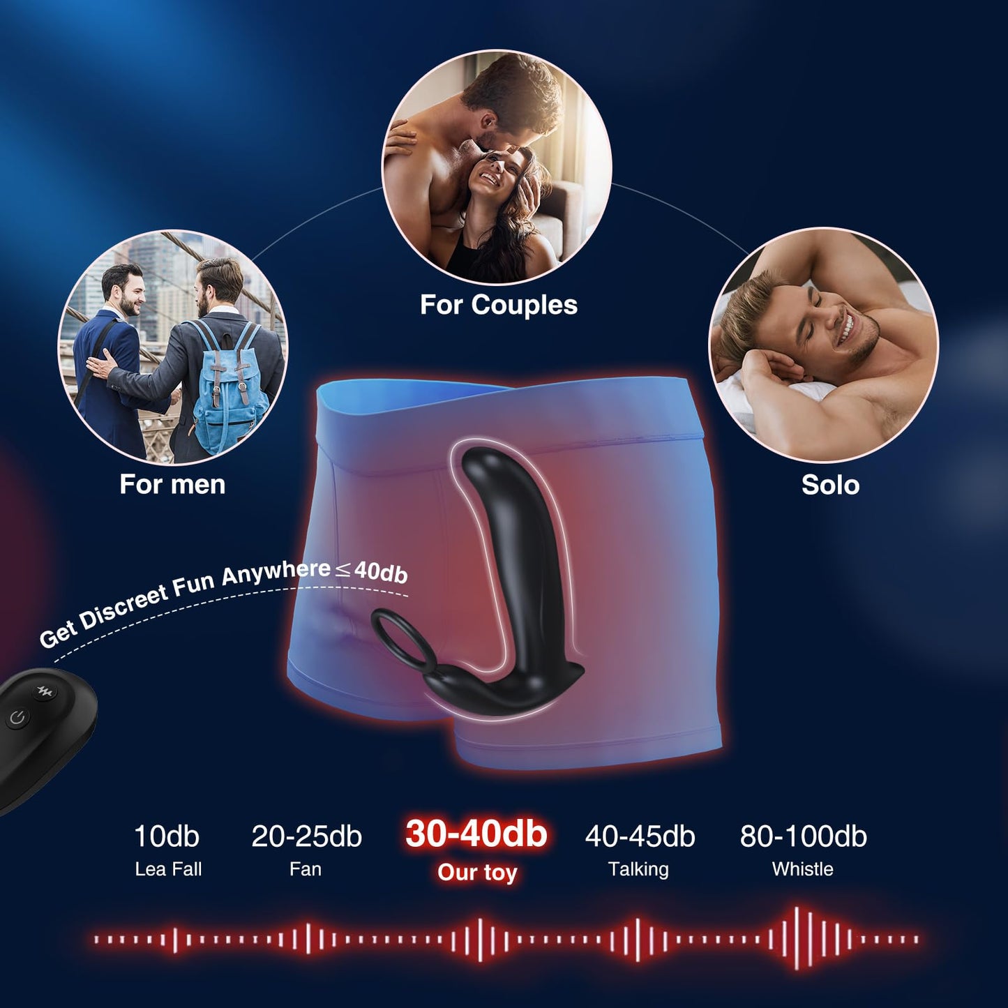 BEISAR Prostate Massager Anal Vibrator Thrusting Vibrating 7 Modes with Cock Ring Anal Plug Anal Sex Toys P Spot Massager Male Sex Toys for Men Enema Products Dildos Women Couples Remote Control