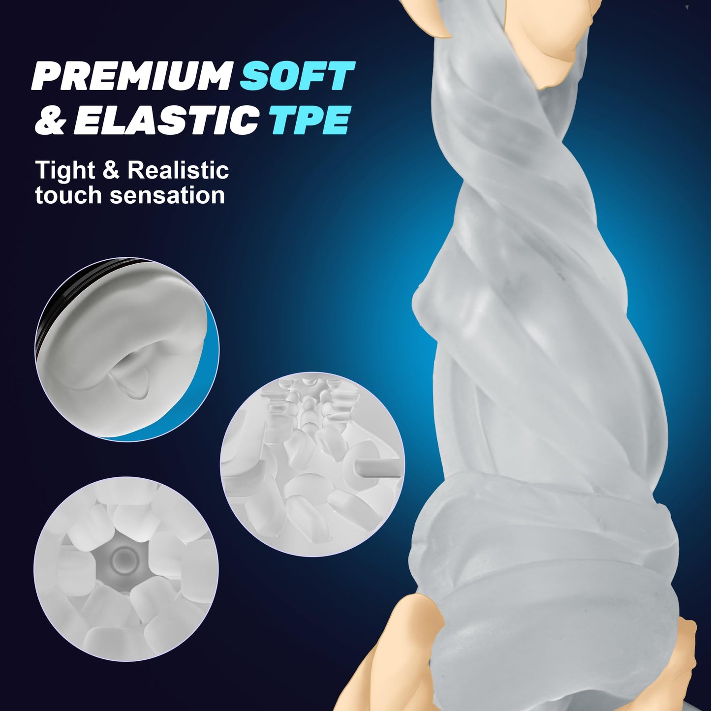 SYDOWARDAL Male Sex Toys for Men - Male Masturbator Vibrator Penis Pump Trainer APP Control, Mouth-Wrapped Penis Vibrator Adult Toys with Heating Rod, LCD, Pocket Pussy Stroker Adult Sex Toys & Games