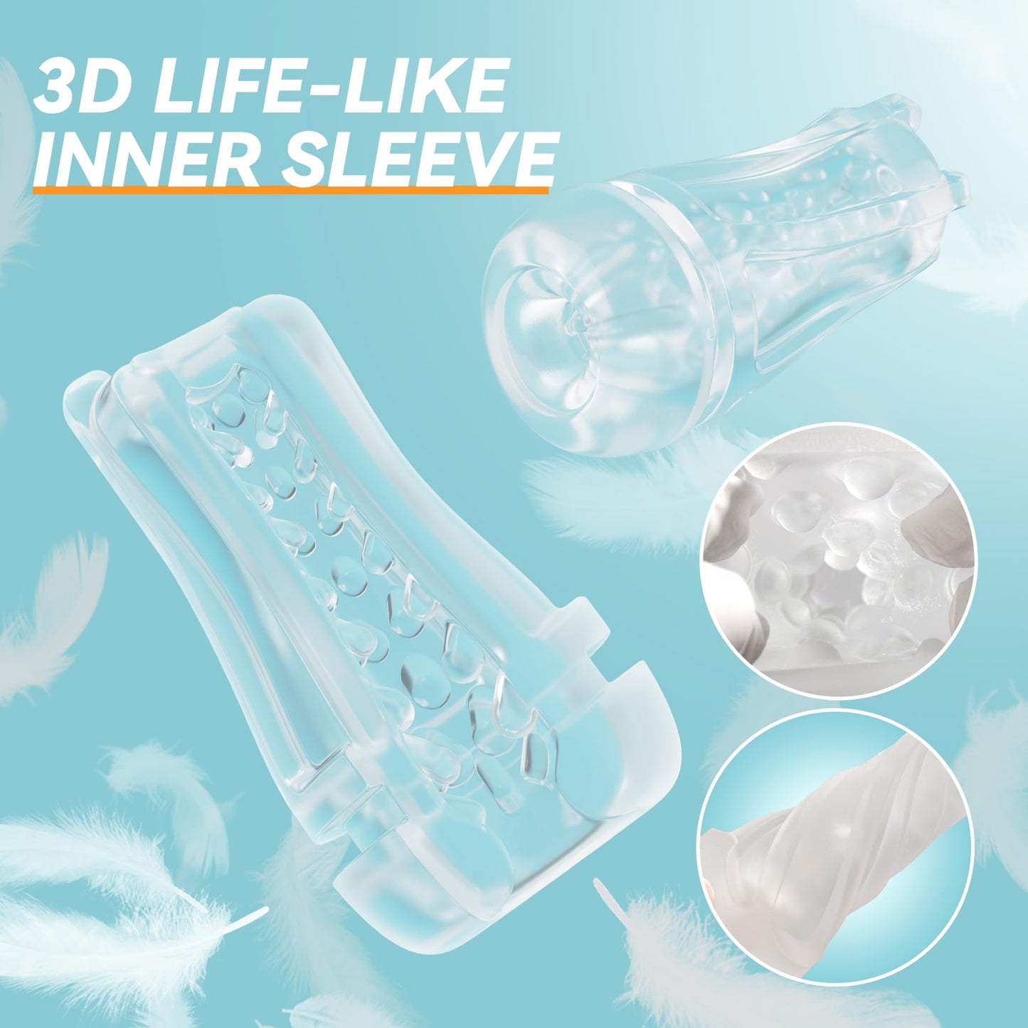 EINSEO Automatic Sucking Male Masturbators - Upgraded 7 Vibration & Suction Hands Free Pocket Pussy Male Stroker with 3D Realistic Textured, Blowjob Toy Mens Adult Male Sex Toys for Men (Black)