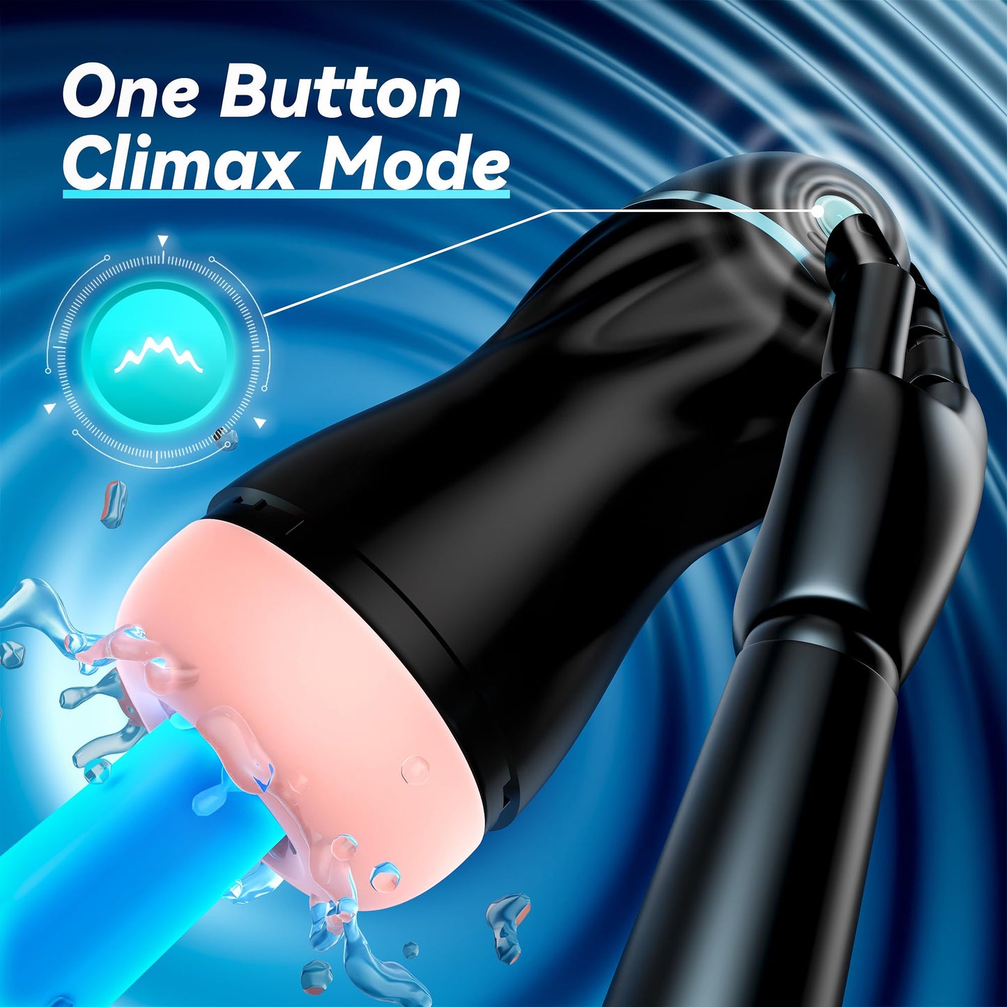 EINSEO Automatic Sucking Male Masturbators - Upgraded 7 Vibration & Suction Hands Free Pocket Pussy Male Stroker with 3D Realistic Textured, Blowjob Toy Mens Adult Male Sex Toys for Men (Black)