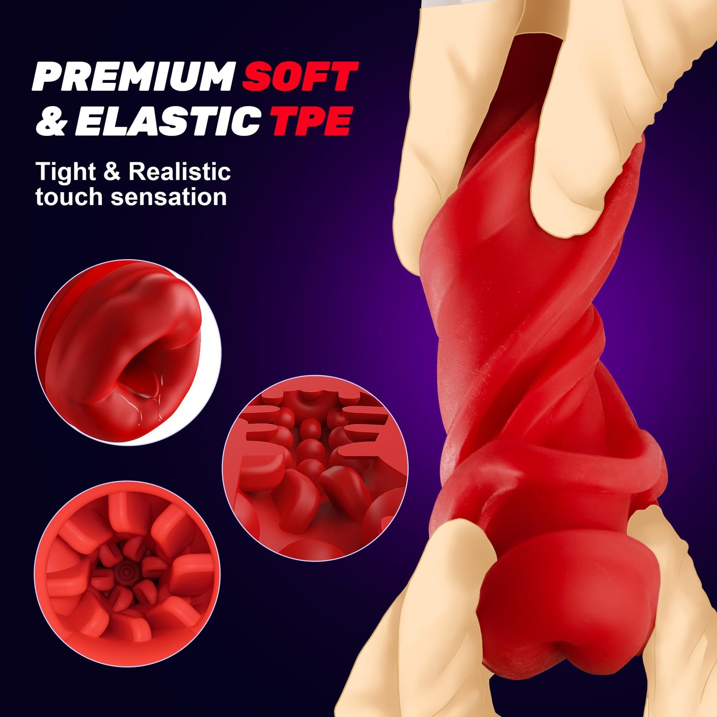 SYDOWARDAL Male Sex Toys for Men - Male Masturbator Vibrator Penis Pump Trainer APP Control, Mouth-Wrapped Penis Vibrator Adult Toys with Heating Rod, LCD, Pocket Pussy Stroker Adult Sex Toys & Games