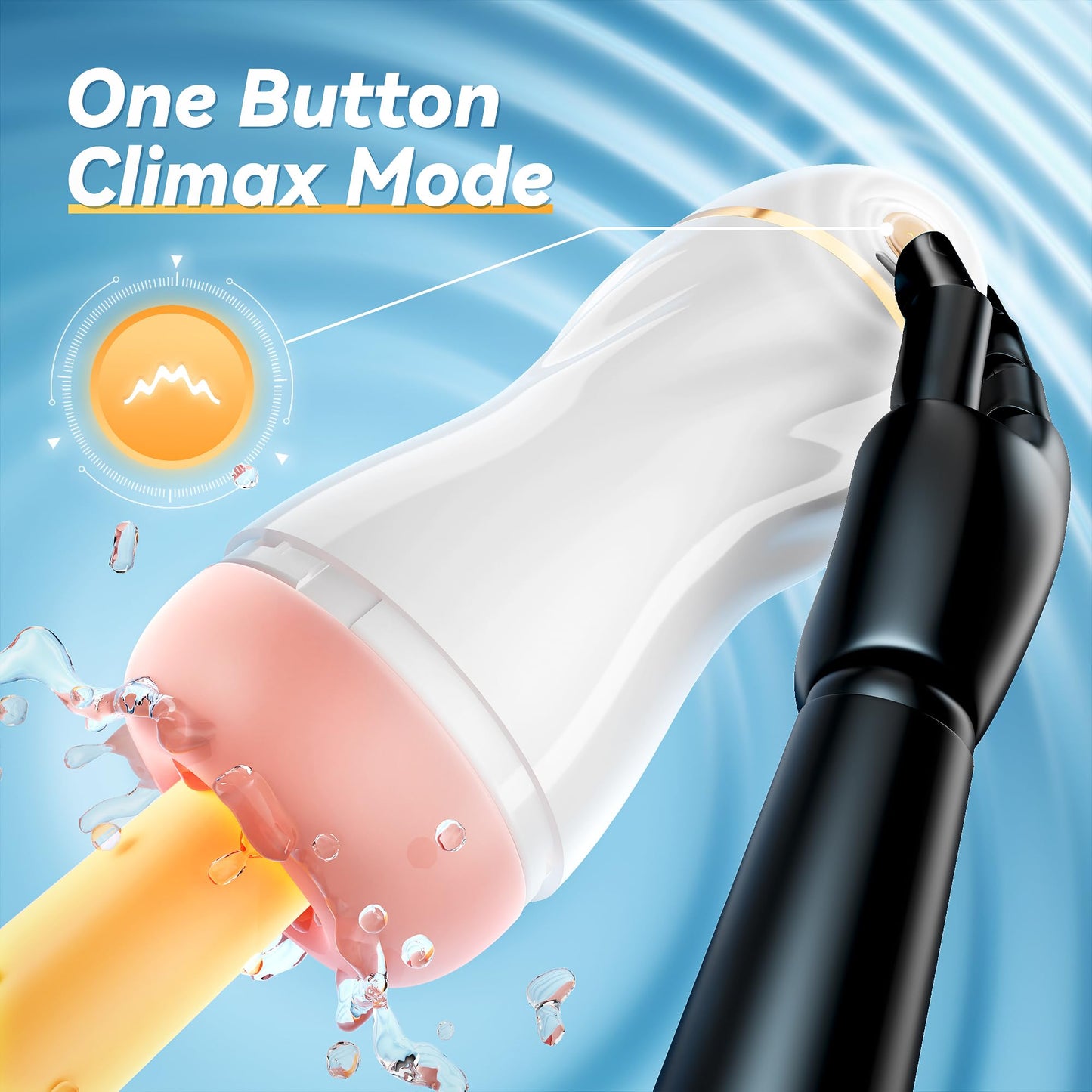 EINSEO Automatic Sucking Male Masturbators - Upgraded 7 Vibration & Suction Hands Free Pocket Pussy Male Stroker with 3D Realistic Textured, Blowjob Toy Mens Adult Male Sex Toys for Men (Black)