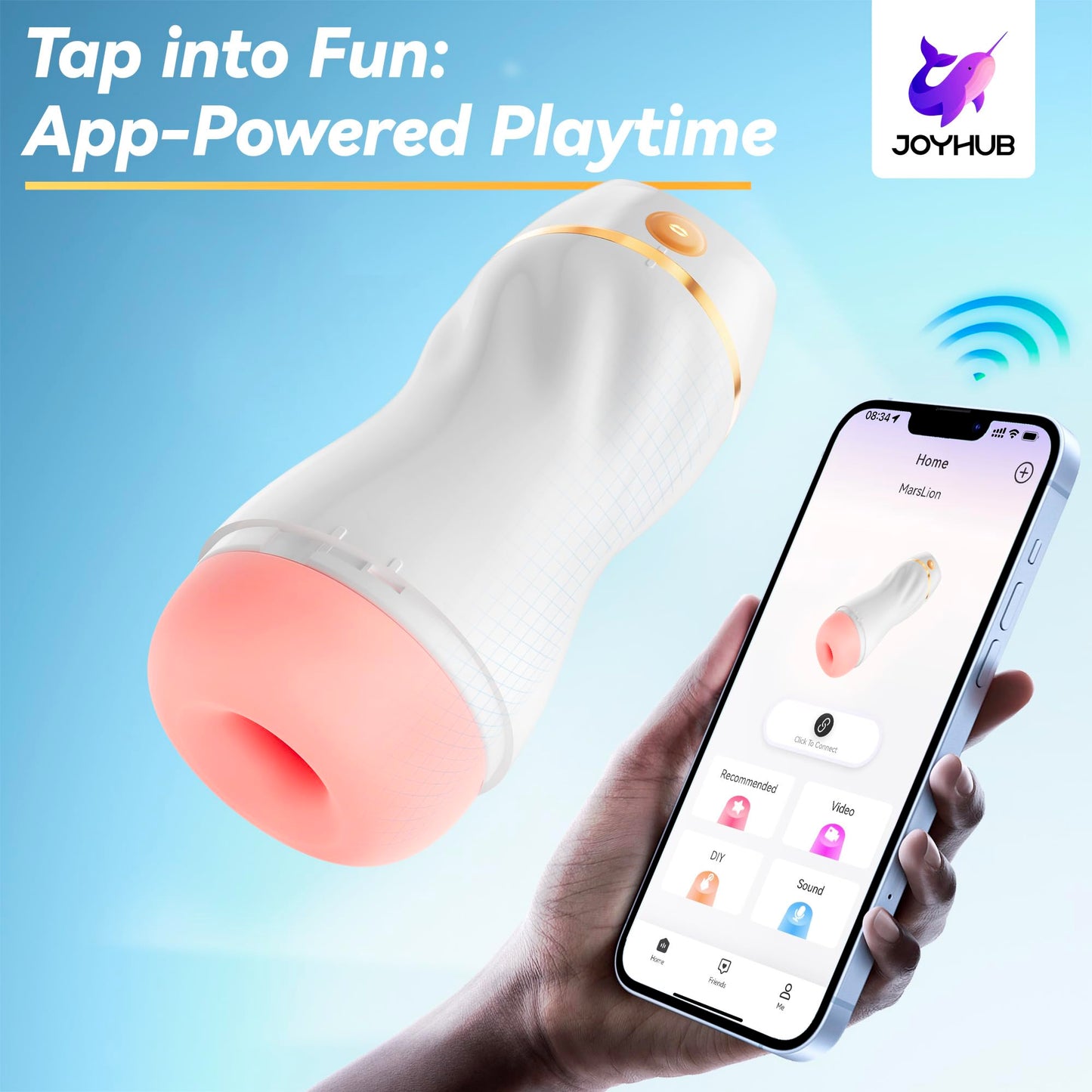 EINSEO Automatic Sucking Male Masturbators - Upgraded 7 Vibration & Suction Hands Free Pocket Pussy Male Stroker with 3D Realistic Textured, Blowjob Toy Mens Adult Male Sex Toys for Men (Black)