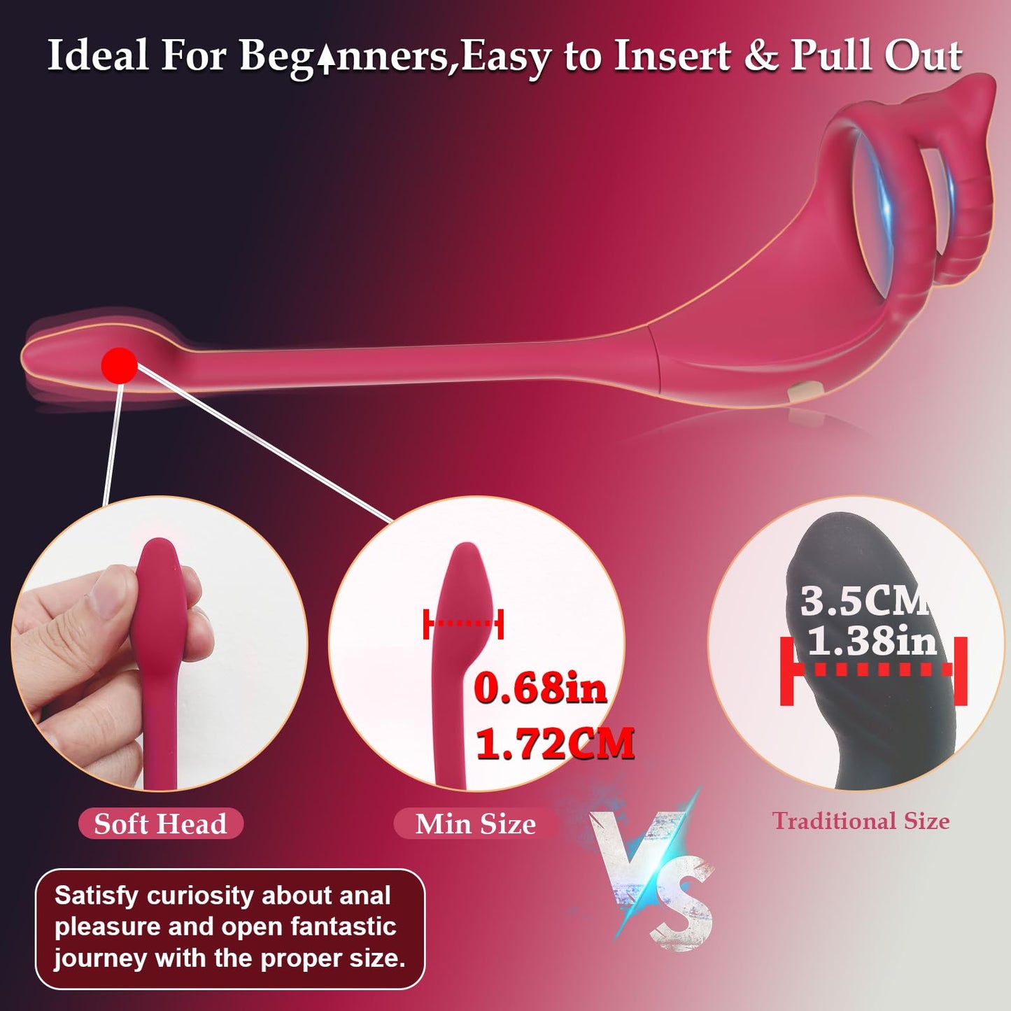 Vibrating Cock Ring Taint Stimulator with Mini Bullet, Remote Control Anal Butt Plug Prostate Massager Penis Ring Male Vibrators for Men Pleasure Sex Toys For Adult Couples