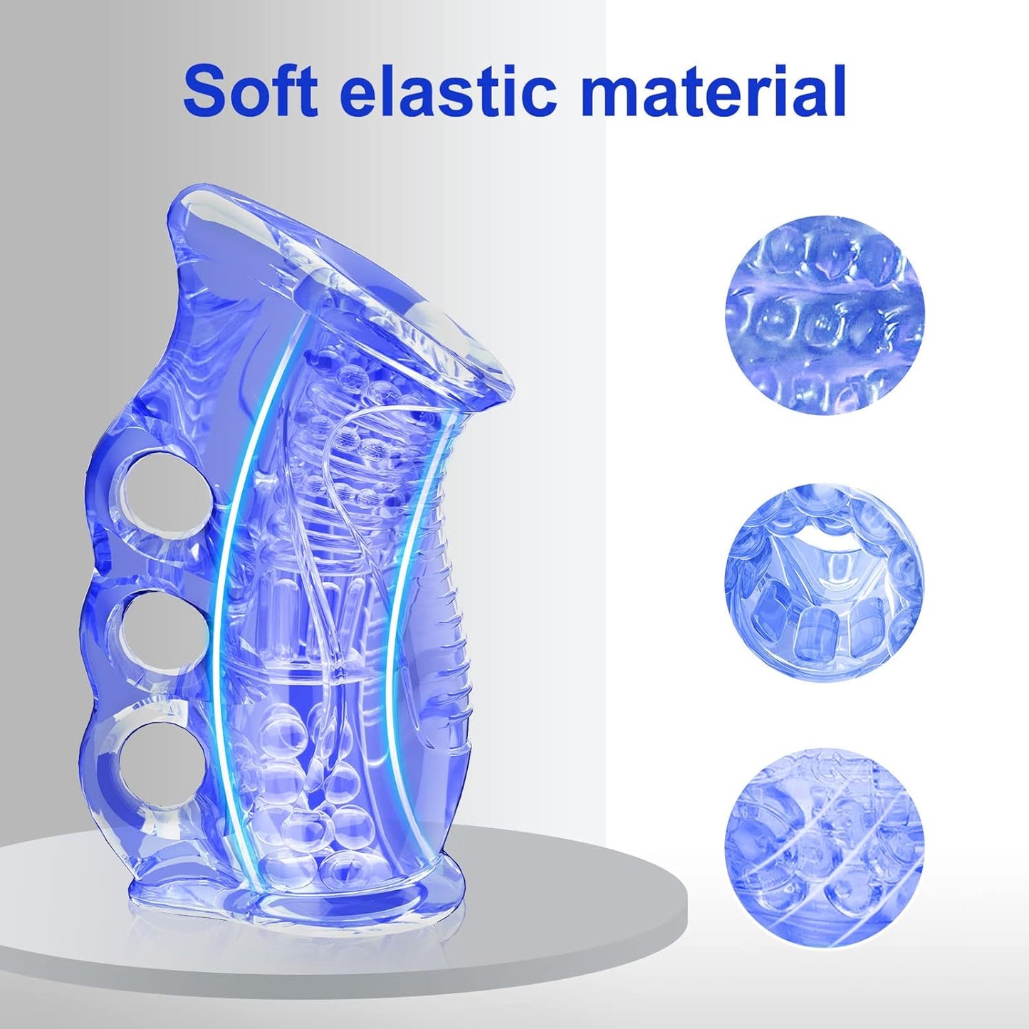 Male Masturbator Sex Adult Toys Pocket Pussy Stroker, Anal Doll Ass for Men Masturbation Oral Handjob Glans Training Tool Penis Trainer Massager Open-Ended Sleeve Blowjob Toy