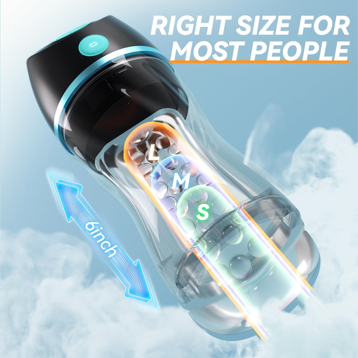 EINSEO Automatic Sucking Male Masturbators - Upgraded 7 Vibration & Suction Hands Free Pocket Pussy Male Stroker with 3D Realistic Textured, Blowjob Toy Mens Adult Male Sex Toys for Men (Black)