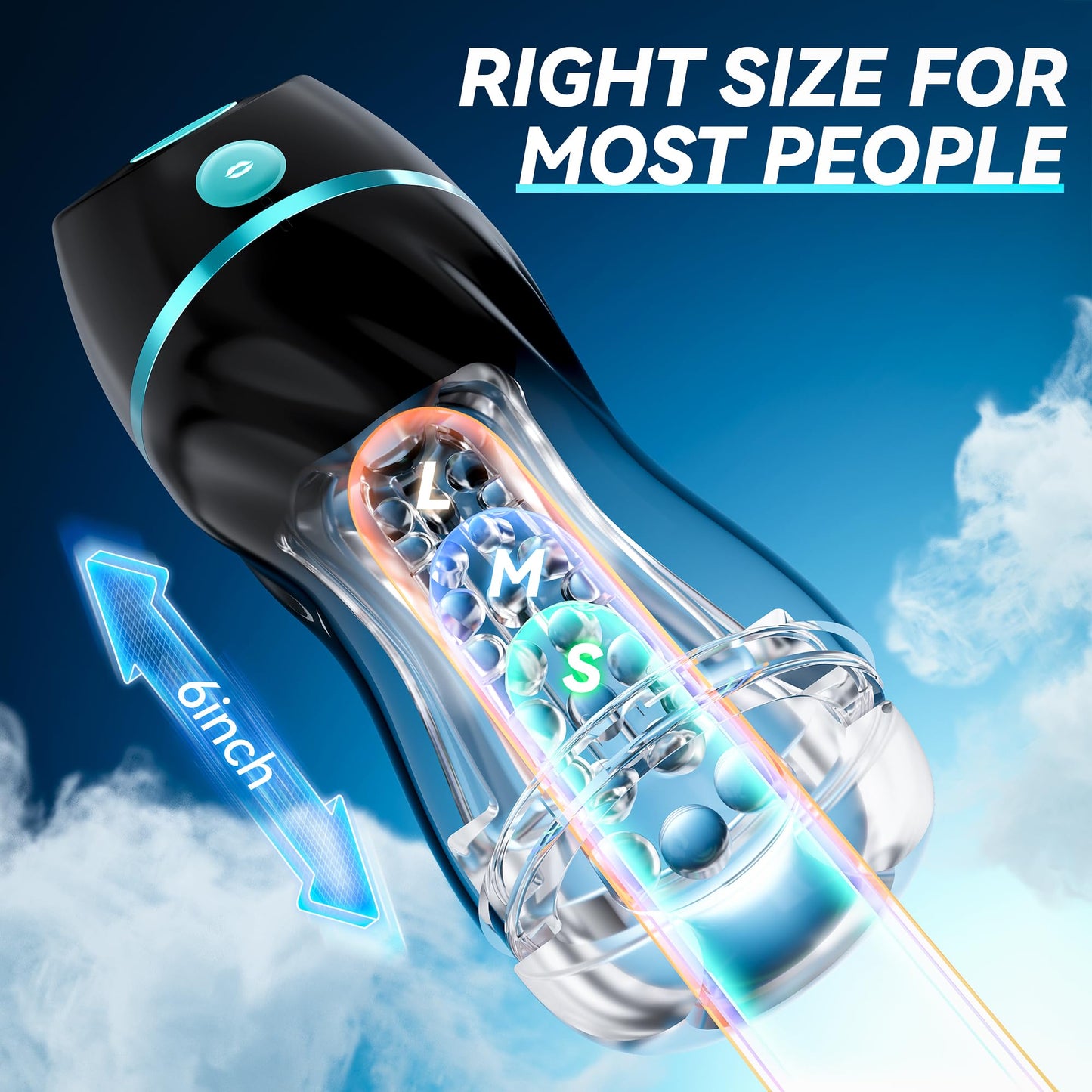 EINSEO Automatic Sucking Male Masturbators - Upgraded 7 Vibration & Suction Hands Free Pocket Pussy Male Stroker with 3D Realistic Textured, Blowjob Toy Mens Adult Male Sex Toys for Men (Black)