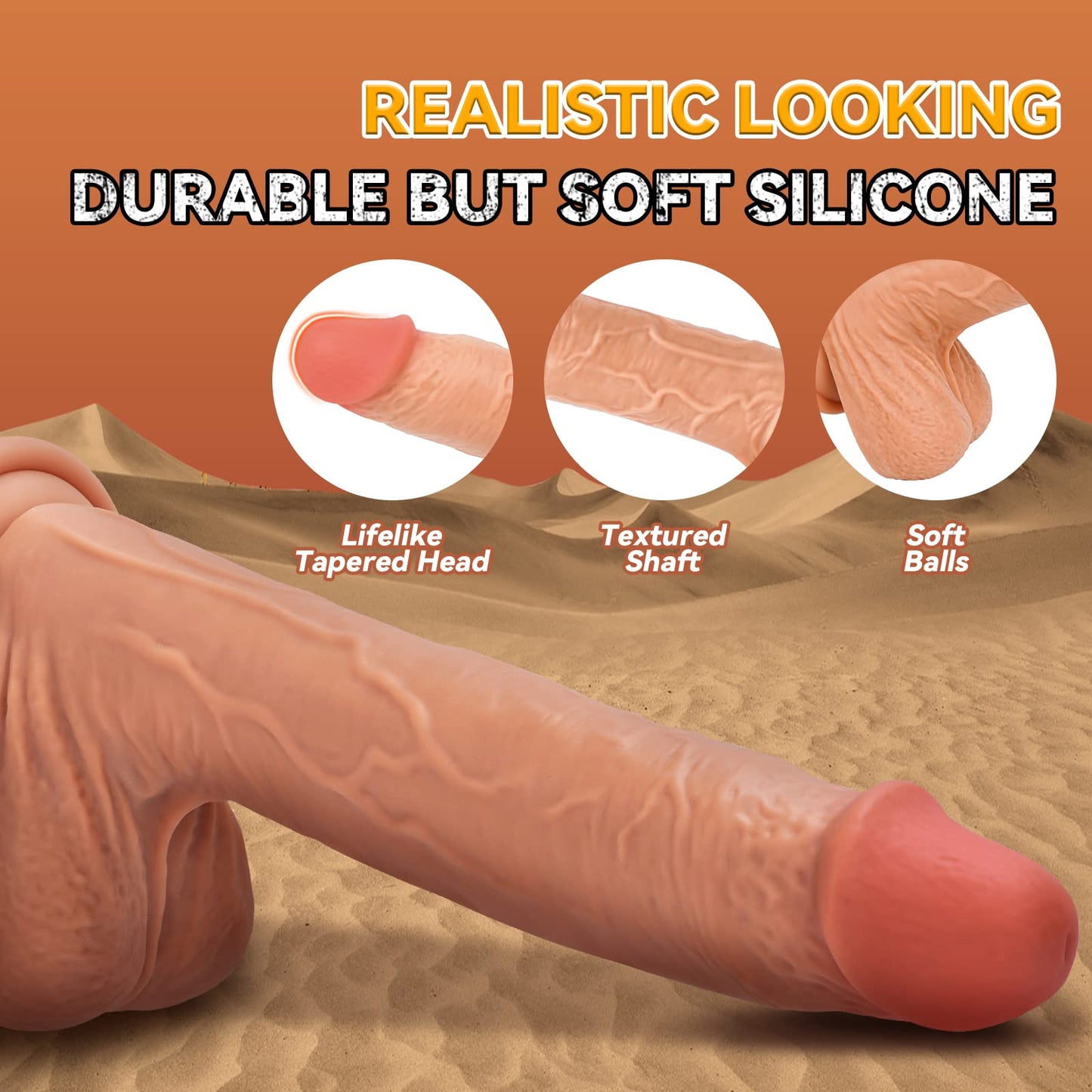 LOVENOTE Thrusting Vibrating Dildo for Women Realistic Suction Cup Dildo for G Spot Clitoral Anal Stimulation, Remote Control Dildo with 5 Thrusts 7 Vibrations, Silicone Adult Sex Toys for Woman Men