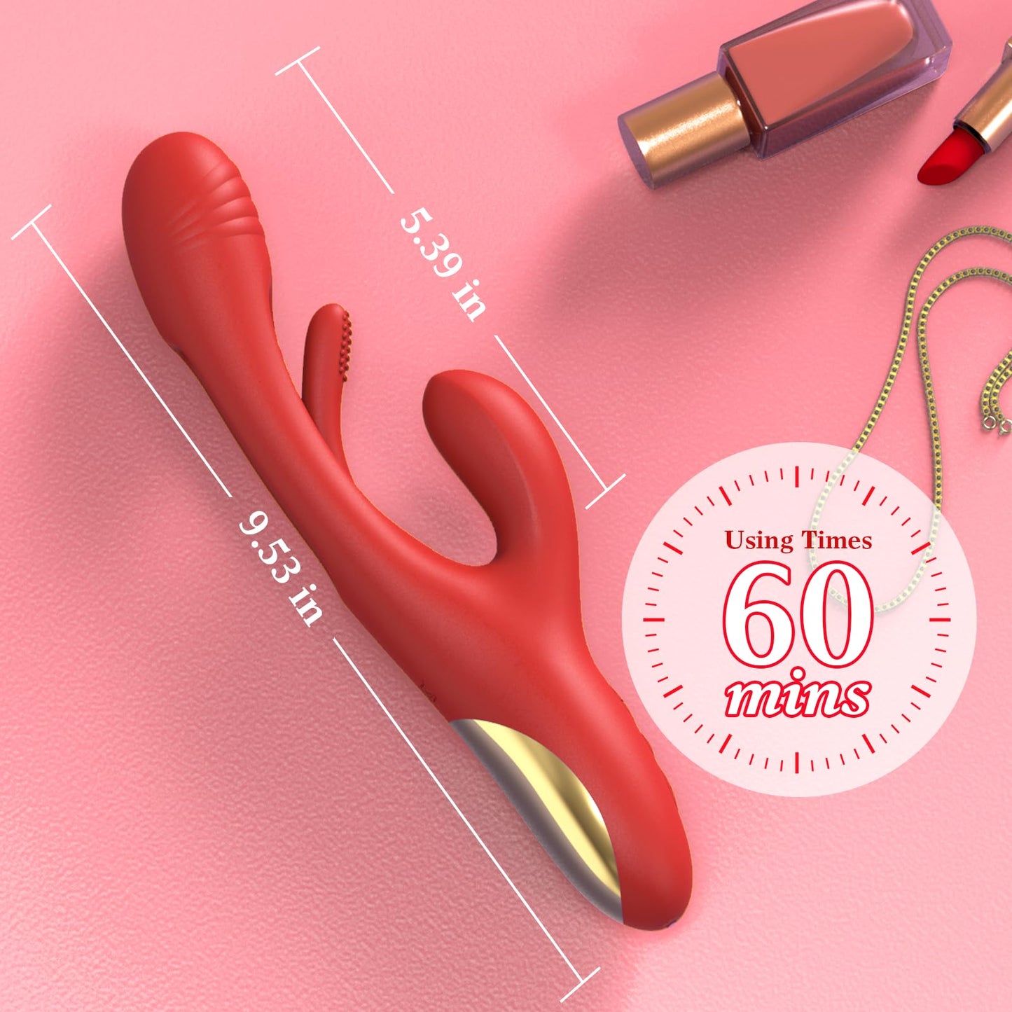 Vibrator Dildo Rabbit Sex Toys -LOVENOTE G Spot Vibrator Massager for Women Clitoral Nipple Stimulation, 3 in 1 Sex Toys with 14 Vibration & 7 Tongue Licking Flapping, Adult Sex Toys, Aurieel